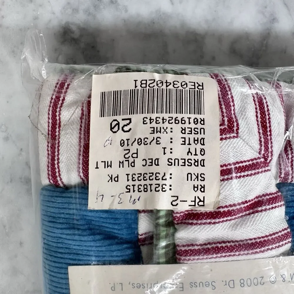 Pottery Barn Kids Dr Seuss SMALL Quilted Sham Set 100% Cotton Blue Red White